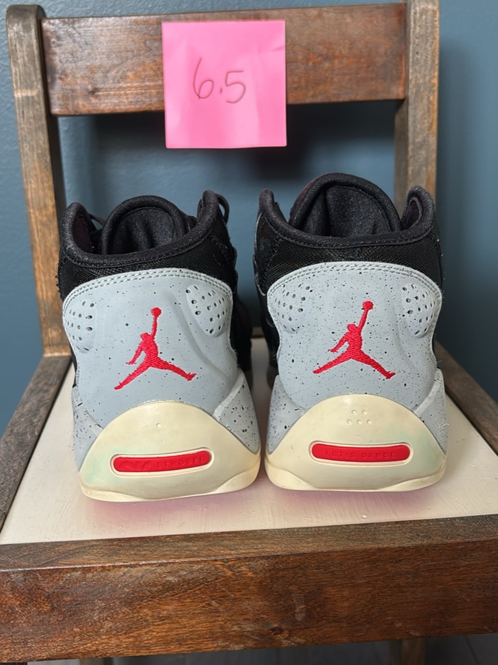 Jordan Gray and Black Sneakers with Red Jumpman